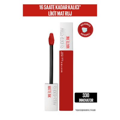 Maybelline New York Super Stay Matte Ink Likit Mat Ruj - 330 Innovator - 3