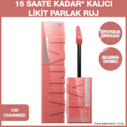 Maybelline New York Super Stay Vinyl Ink Likit Parlak Ruj - 100 Charmed - 2