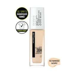 Maybelline New York Superstay Active Wear Fondöten- 02 Naked Ivory - 7