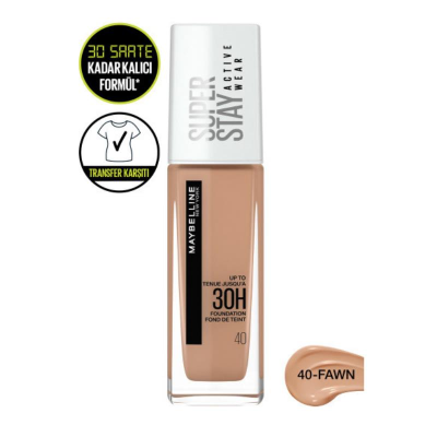 Maybelline New York Superstay Active Wear Fondöten- 40 Fawn - 7