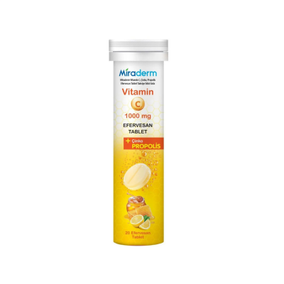 Miraderm Propolis Vitamin C Çinko 20 Efervesan Tablet - 1