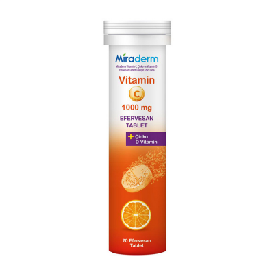 Miraderm Vitamin C 1000 Mg Efervesan 20 Tablet - 1