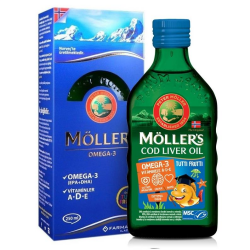 Möller's Omega-3 Cod Liver Oil Balık Yağı Tutti Fruitti 250 Ml - Mollers