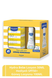 Mustela Güneş Losyonu SPF50+ 100 ml + HydraBebe Vücut Losyonu 50 ml - Mustela