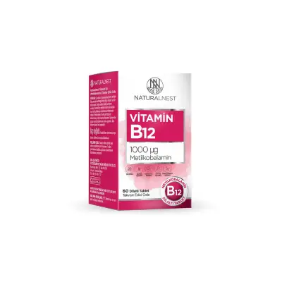 Naturalnest Vitamin B12 1000 Mcg Metilkobalamin 60 Tablet - 1