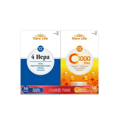 New Life 4 Hepa 30 Kapsül+ New Life C1000 Plus 30 Tablet Avantajlı Paket - 1