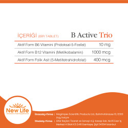 New Life B Active Trio Takviye Edici Gıda 30 Kapsül - 7