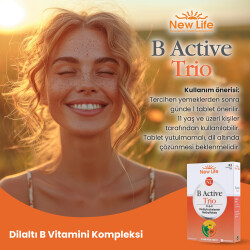 New Life B Active Trio Takviye Edici Gıda 30 Kapsül - 8