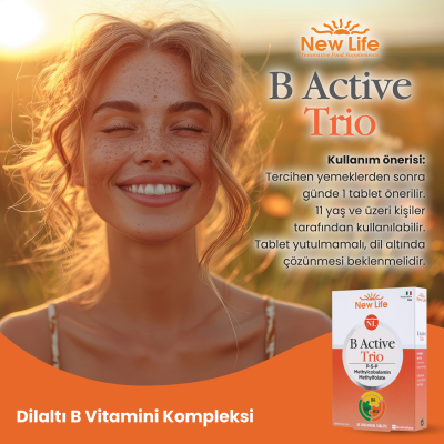 New Life B Active Trio Takviye Edici Gıda 30 Kapsül - 8