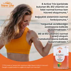 New Life B Active Trio Takviye Edici Gıda 30 Kapsül - 9