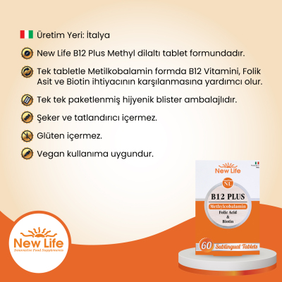 New Life B12 Plus 60 Tablet - 9