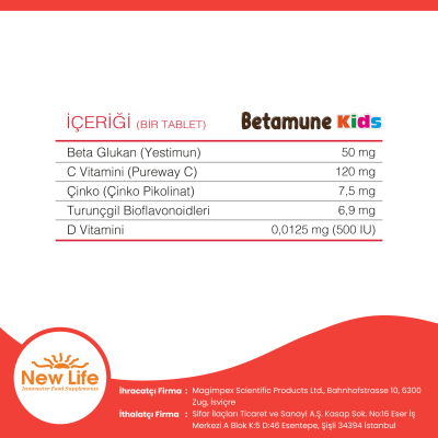 New Life Betamune Kids 30 Çiğneme Tableti - 2
