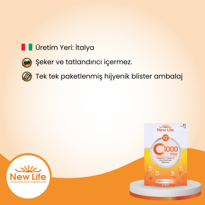 New Life C-1000 Plus Takviye Edici Gıda 30 Kapsül - 4