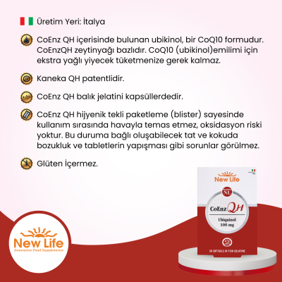 New Life Coenz Qh 100mg 30 Kapsül - 8