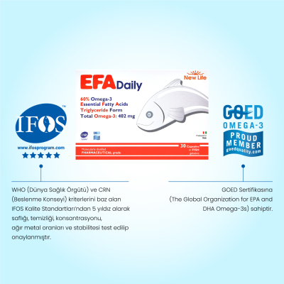 New Life Efa Daily Günlük Omega 3 670 mg 30 Kapsül - 4