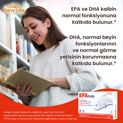 New Life Efa Daily Günlük Omega 3 670 mg 30 Kapsül - 6