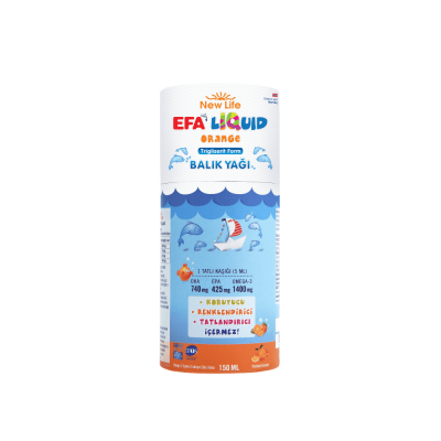 New Life Efa Liquid Portakal Aromalı Balık Yağı 150 ml - 1