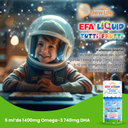 New Life EFA Liquid Tutti Frutti Balık Yağı Şurubu 150 ml - 5