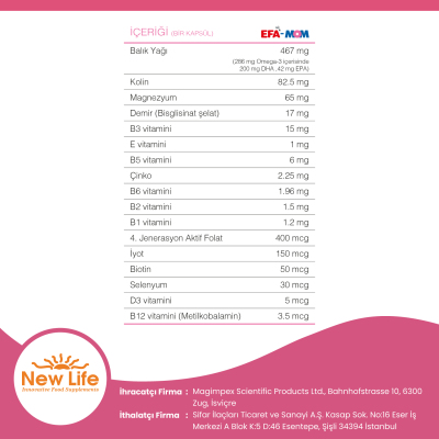 New Life Efa Mom Takviye Edici Gıda 30 Kapsül - 2