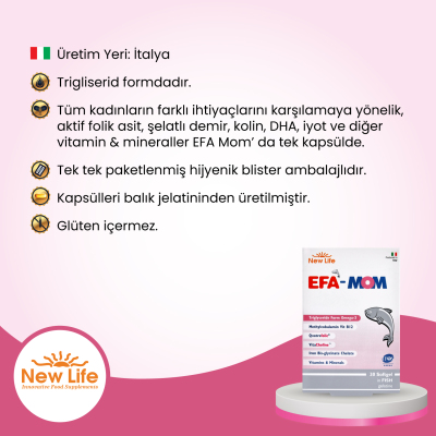 New Life Efa Mom Takviye Edici Gıda 30 Kapsül - 3