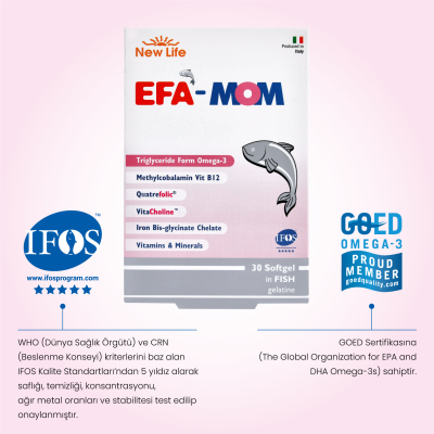 New Life Efa Mom Takviye Edici Gıda 30 Kapsül - 4