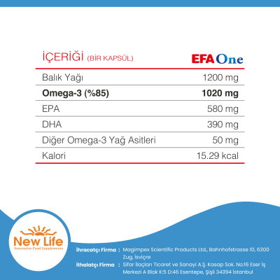 New Life Efa One Omega 3 45 Kapsül - 2