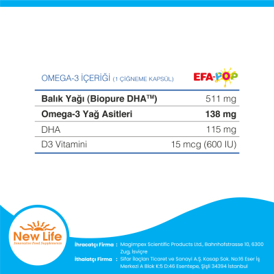 New Life Efa-Pop 60 Kapsül Avantajlı Paket - 3