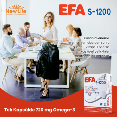 New Life Efa S-1200 Omega 3 45 Kapsul - 12
