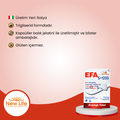 New Life Efa S-1200 Omega 3 90 Kapsül - 4