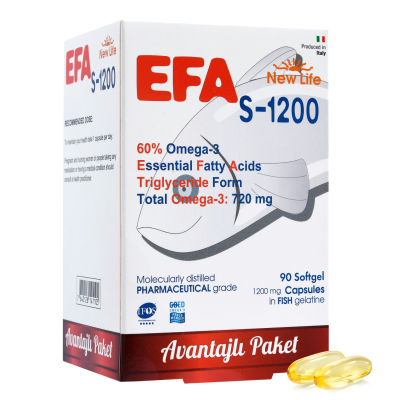 New Life Efa S-1200 Omega 3 90 Kapsül - 7