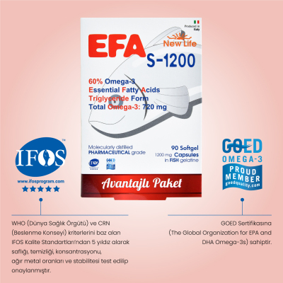 New Life Efa S-1200 Omega 3 90 Kapsül - 11