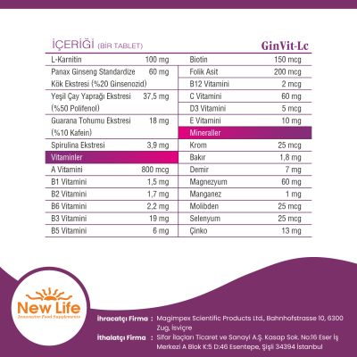 New Life GinVit-Lc 30 Tablet - 7