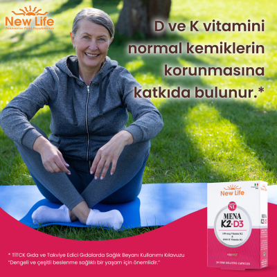 New Life Mena K2+D3 Takviye Edici Gıda 30 Kapsül - 7