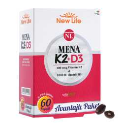 New Life Mena K2+D3 Takviye Edici Gıda 60 Kapsül - 6