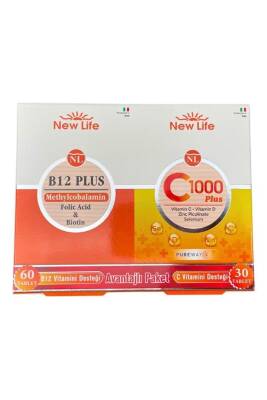 New Life B12 Plus 60 Tablet + Newlife C1000 Plus 30 Tablet Avantajlı Paket - 1