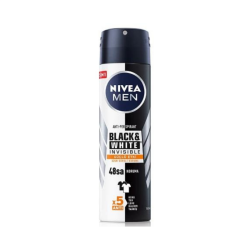 Nivea Black & White Invisible Güçlü Etki Erkek Sprey Deodorant 150 ml - Nivea