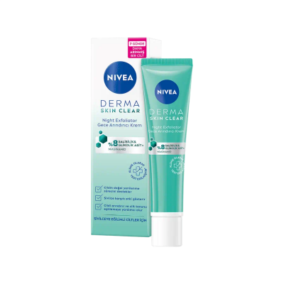 Nivea Derma Skin Clear Night Exfoliator Gece Arındırıcı Krem 40 ml - 1