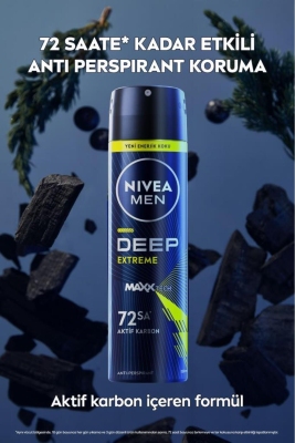 Nivea Men Deep Extreme Sprey Deodorant 150 ml - 5