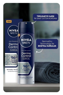Nivea Men Derma Control Clinical Sprey Deodorant 150 ml - 4