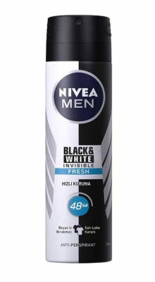 Nivea Men Insivible Black&White Fresh Sprey Deodorant 150ml - 1