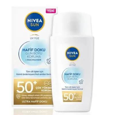 Nivea Sun Spf50+ Hafif Doku Güneş Koruyucu Krem 40 ml - 1