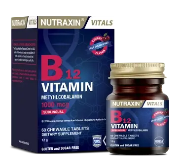 Nutraxin B12 Vitamin 1000 mcg 60 Tablet - 1