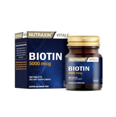 Nutraxin Biotin 5000 mcg Takviye Edici Gıda 30 Tablet - 1