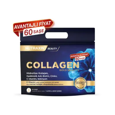 Nutraxin Collagen Gold Quality Hidrolize Kolajen 60 Saşe - Avantajlı Paket - Nutraxin