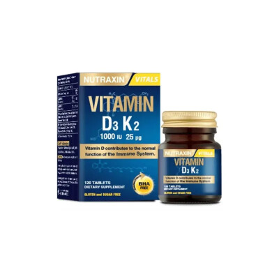 Nutraxin D3 K2 Vitamin 120 Tablet - Nutraxin