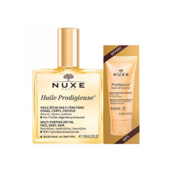 Nuxe Huile Prodigieuse Çok Amaçlı Kuru Yağ 100 ml + Duş Jeli 30 ml - Nuxe