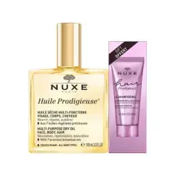 Nuxe Huile Prodigieuse Çok Amaçlı Kuru Yağ 100 ml + Hair Prodigieux High Shine Şampuan 30 ml - Nuxe