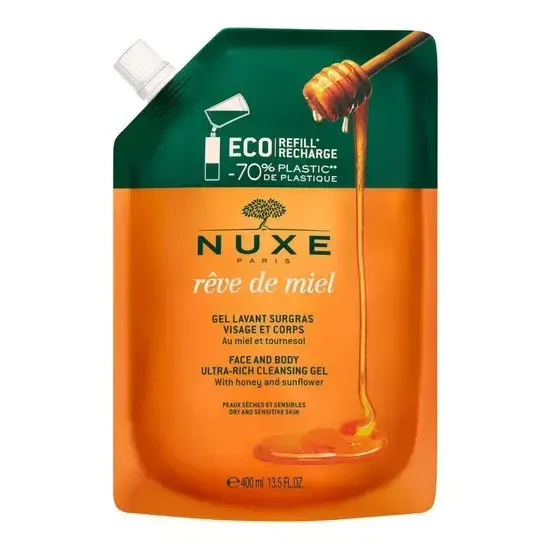 Nuxe Reve De Miel Face And Body Ultra Rich Cleansing Gel 400 ml - Refill -1