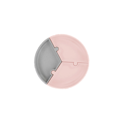 OiOi Silikon Puzzle Tabak Pinky Pink-Powder Grey - 1