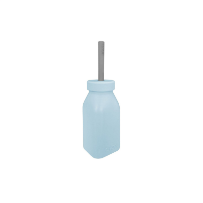 OiOi Silikon Şişe+Pipet Mineral Blue Powder Grey - 1